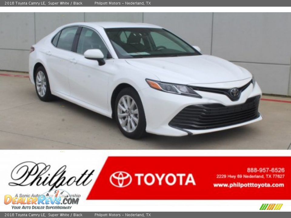 2018 Toyota Camry LE Super White / Black Photo #1