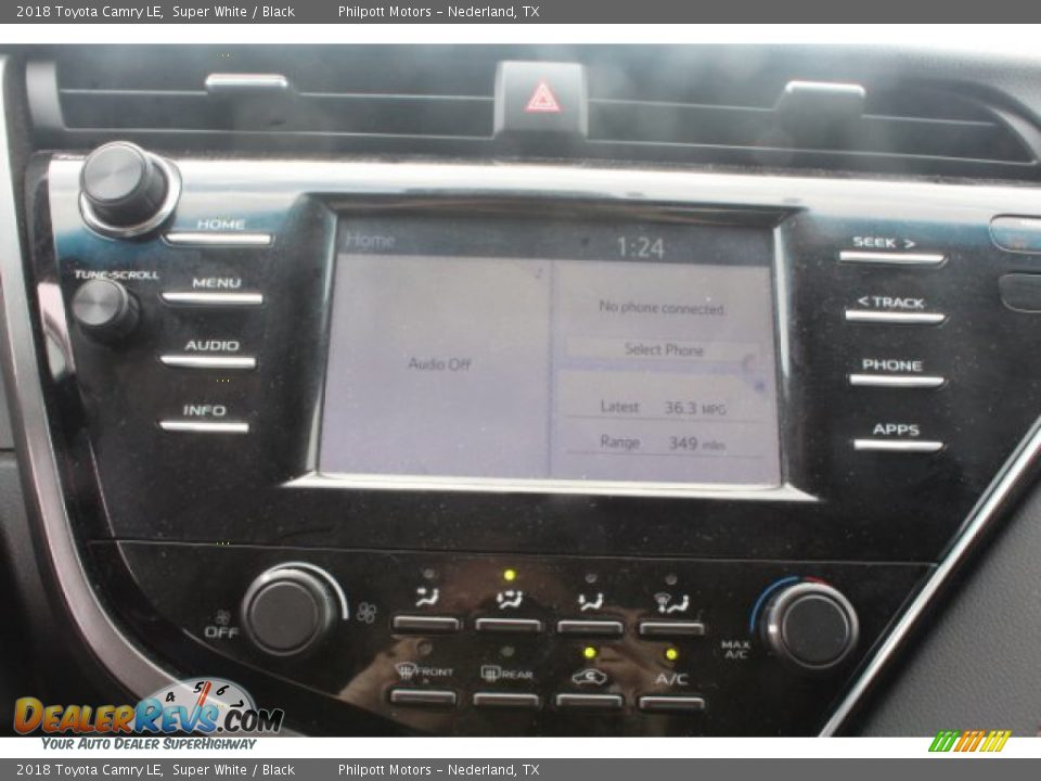 2018 Toyota Camry LE Super White / Black Photo #12