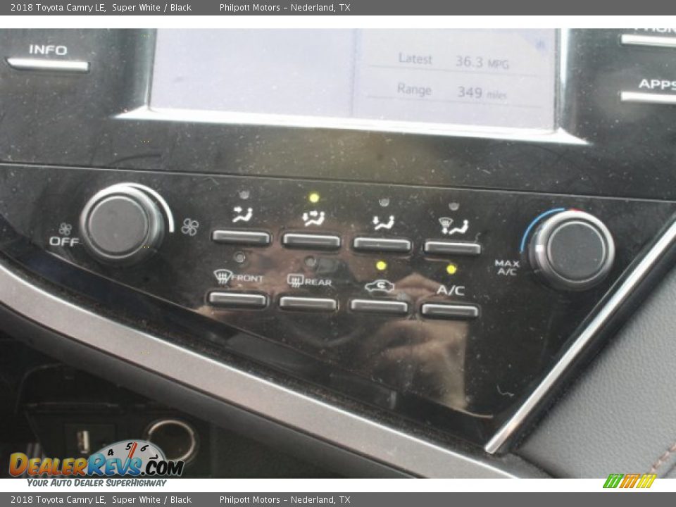 2018 Toyota Camry LE Super White / Black Photo #13