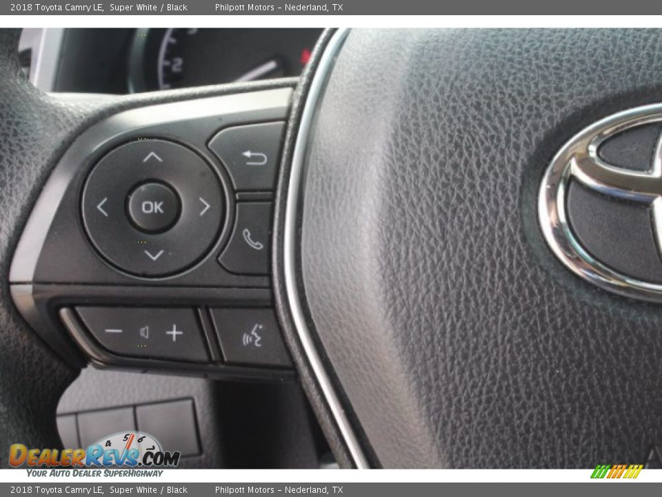 2018 Toyota Camry LE Super White / Black Photo #15