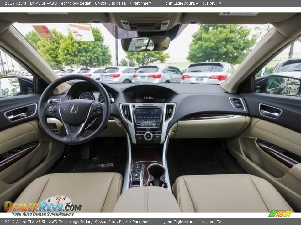 2019 Acura TLX V6 SH-AWD Technology Sedan Crystal Black Pearl / Parchment Photo #9