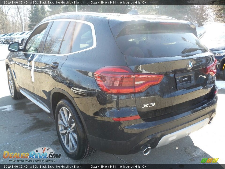 2019 BMW X3 xDrive30i Black Sapphire Metallic / Black Photo #2