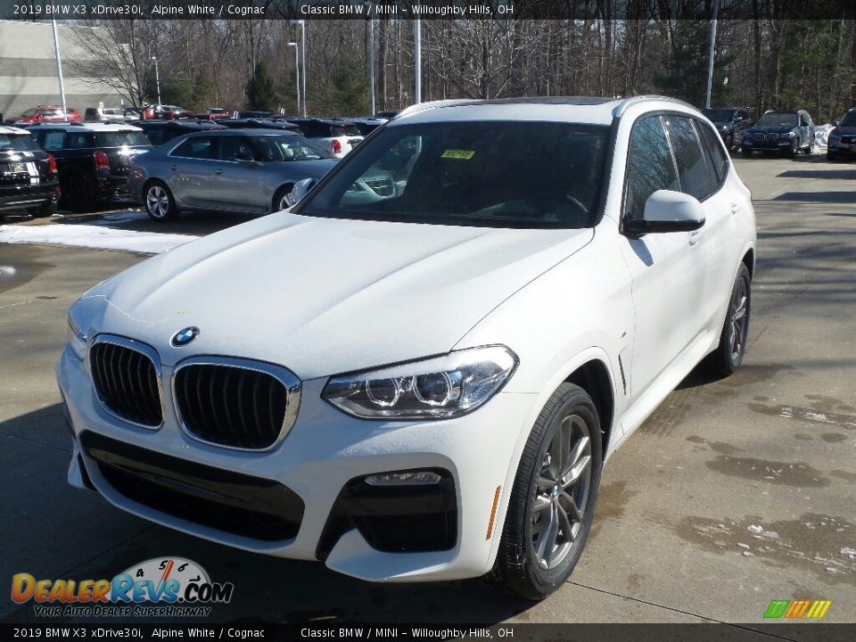 2019 BMW X3 xDrive30i Alpine White / Cognac Photo #1