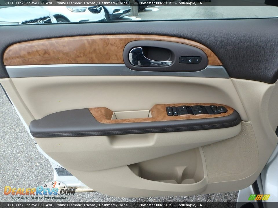 2011 Buick Enclave CXL AWD White Diamond Tricoat / Cashmere/Cocoa Photo #22