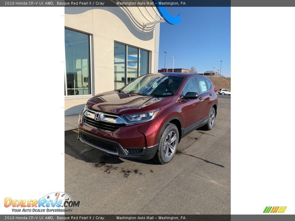 2019 Honda CR-V LX AWD Basque Red Pearl II / Gray Photo #2