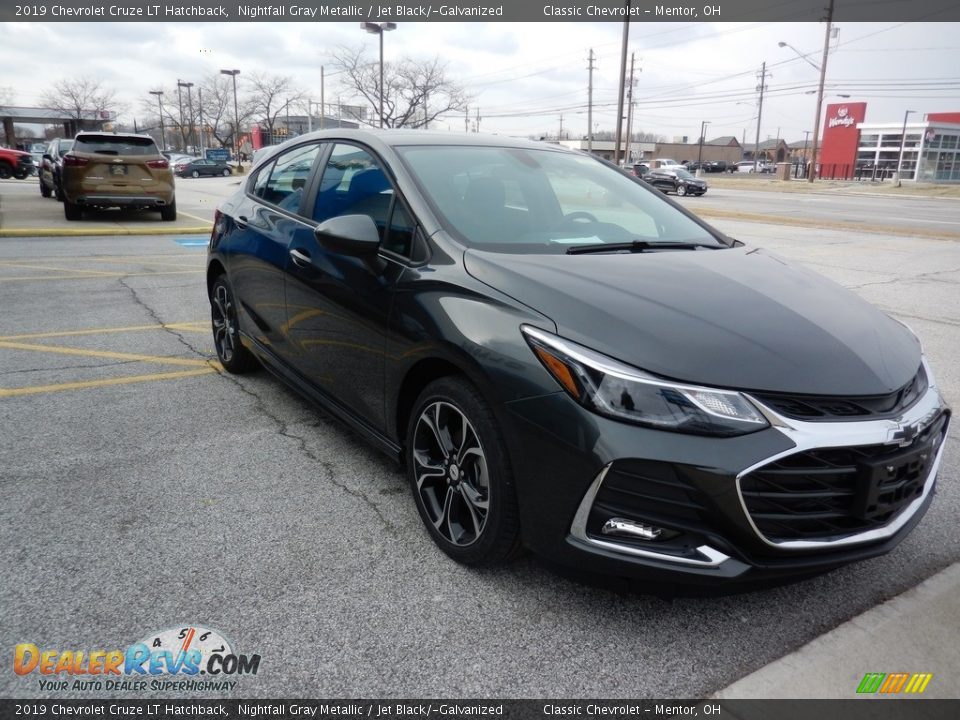 2019 Chevrolet Cruze LT Hatchback Nightfall Gray Metallic / Jet Black/­Galvanized Photo #3