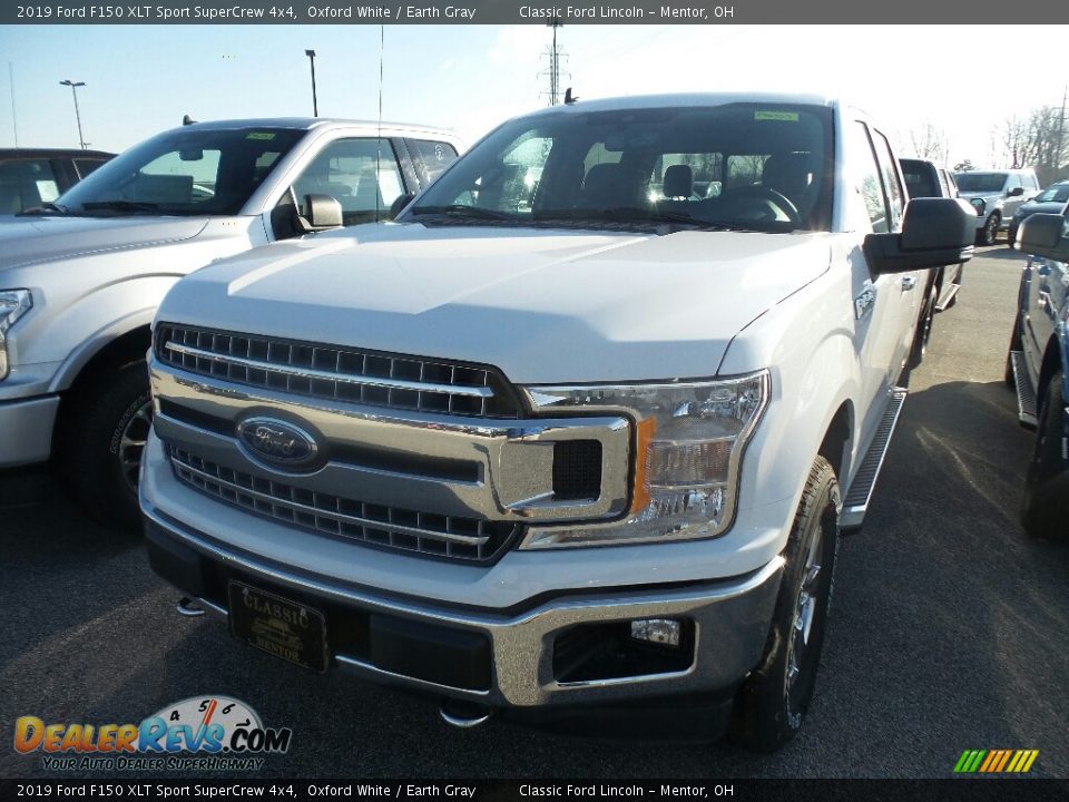 2019 Ford F150 XLT Sport SuperCrew 4x4 Oxford White / Earth Gray Photo #1