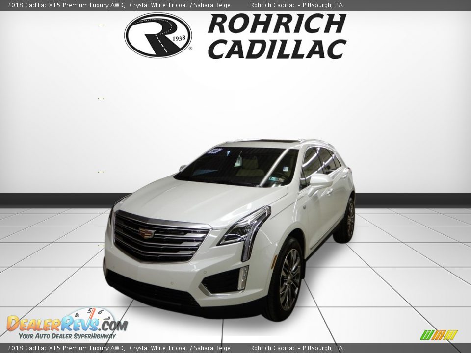 2018 Cadillac XT5 Premium Luxury AWD Crystal White Tricoat / Sahara Beige Photo #1