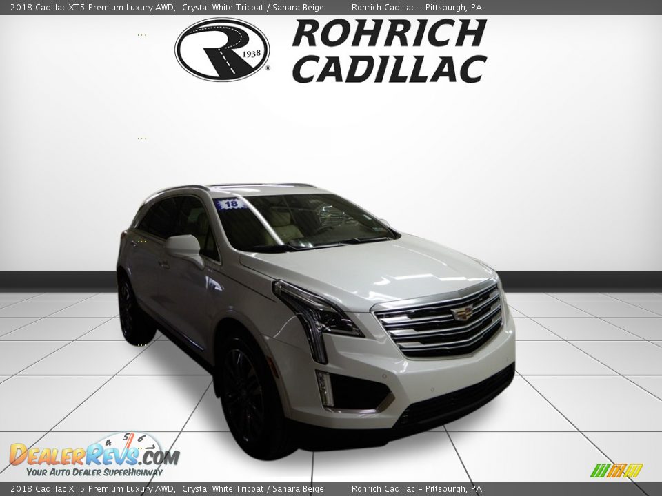 2018 Cadillac XT5 Premium Luxury AWD Crystal White Tricoat / Sahara Beige Photo #7