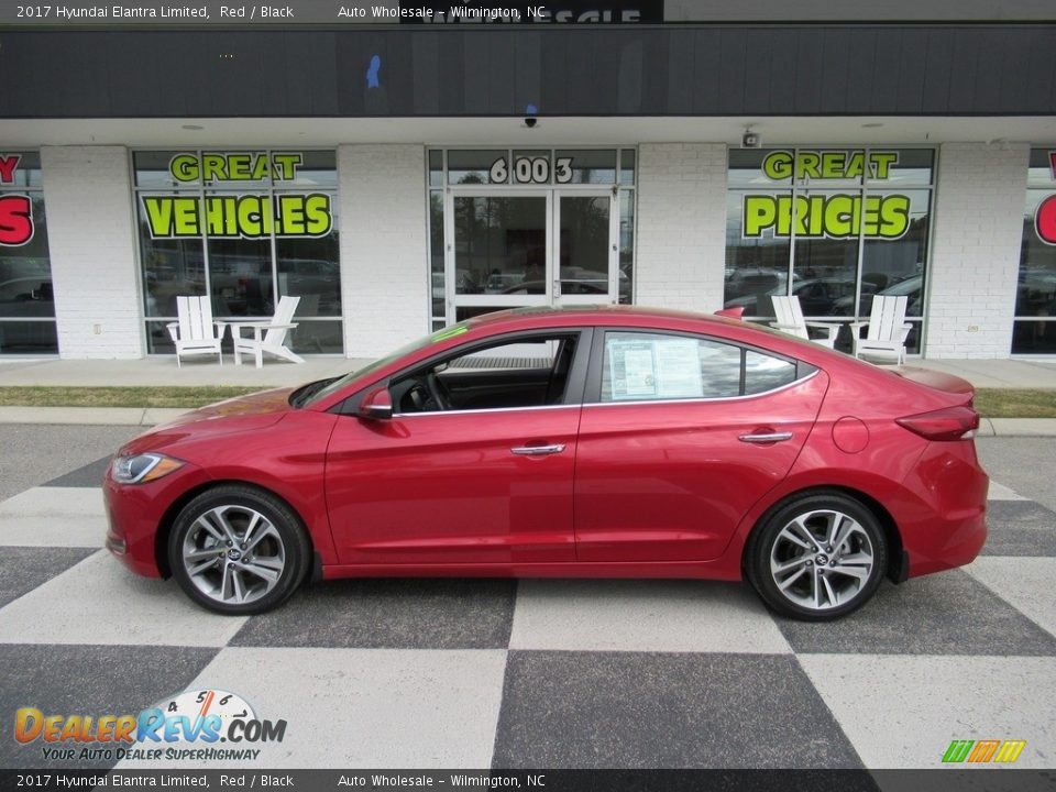 2017 Hyundai Elantra Limited Red / Black Photo #1