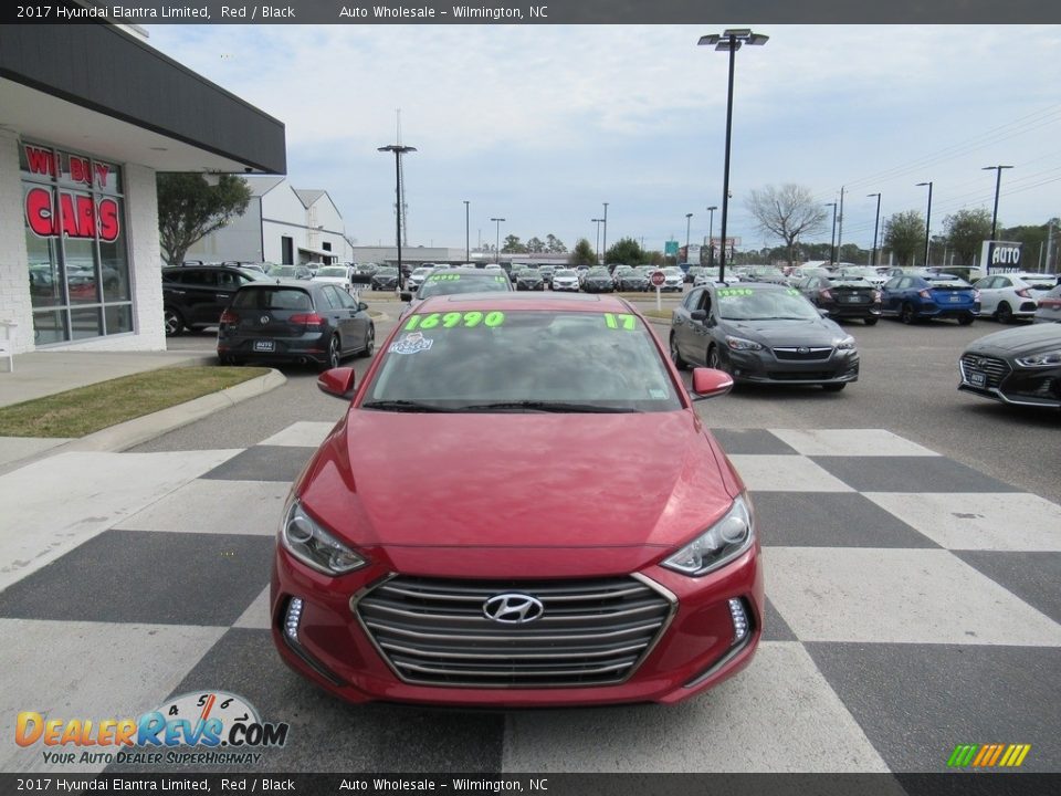 2017 Hyundai Elantra Limited Red / Black Photo #2