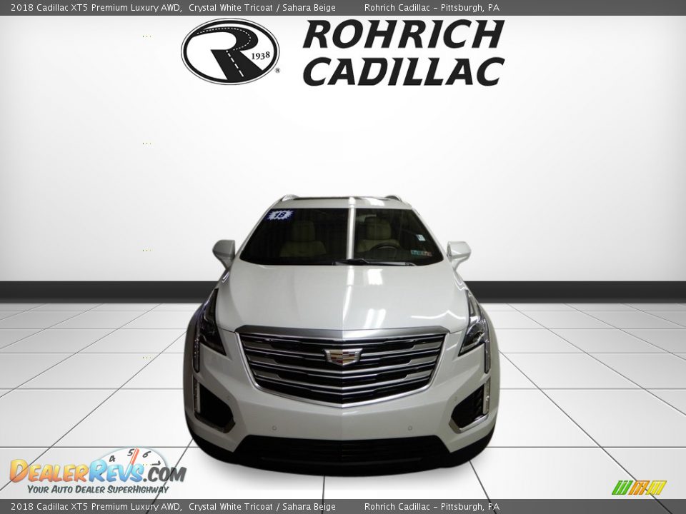 2018 Cadillac XT5 Premium Luxury AWD Crystal White Tricoat / Sahara Beige Photo #8
