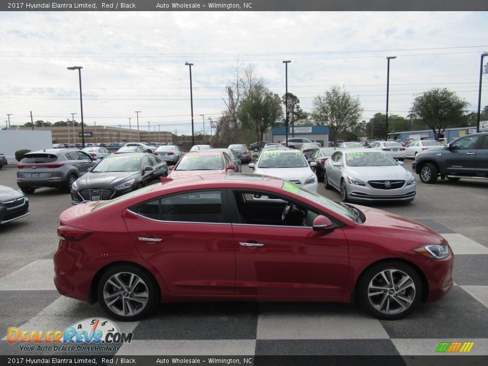 2017 Hyundai Elantra Limited Red / Black Photo #3