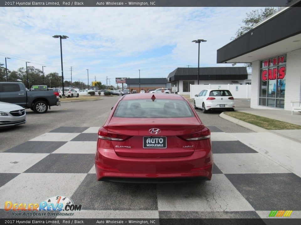 2017 Hyundai Elantra Limited Red / Black Photo #4