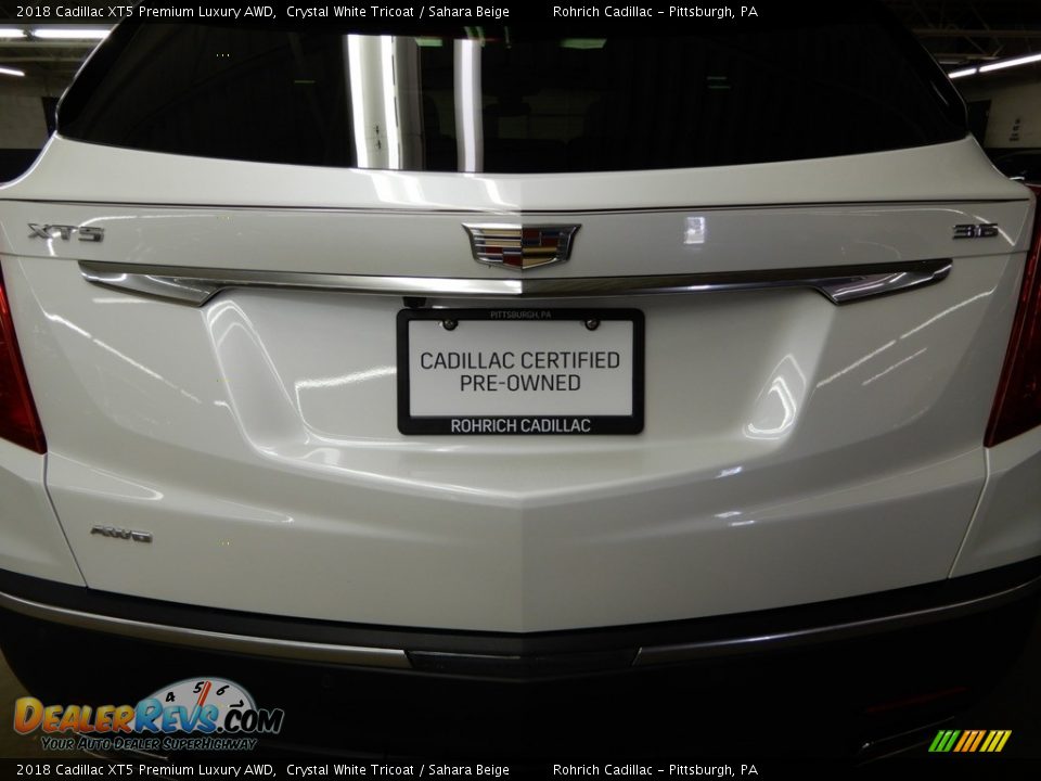 2018 Cadillac XT5 Premium Luxury AWD Crystal White Tricoat / Sahara Beige Photo #13