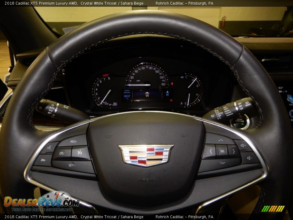 2018 Cadillac XT5 Premium Luxury AWD Crystal White Tricoat / Sahara Beige Photo #15