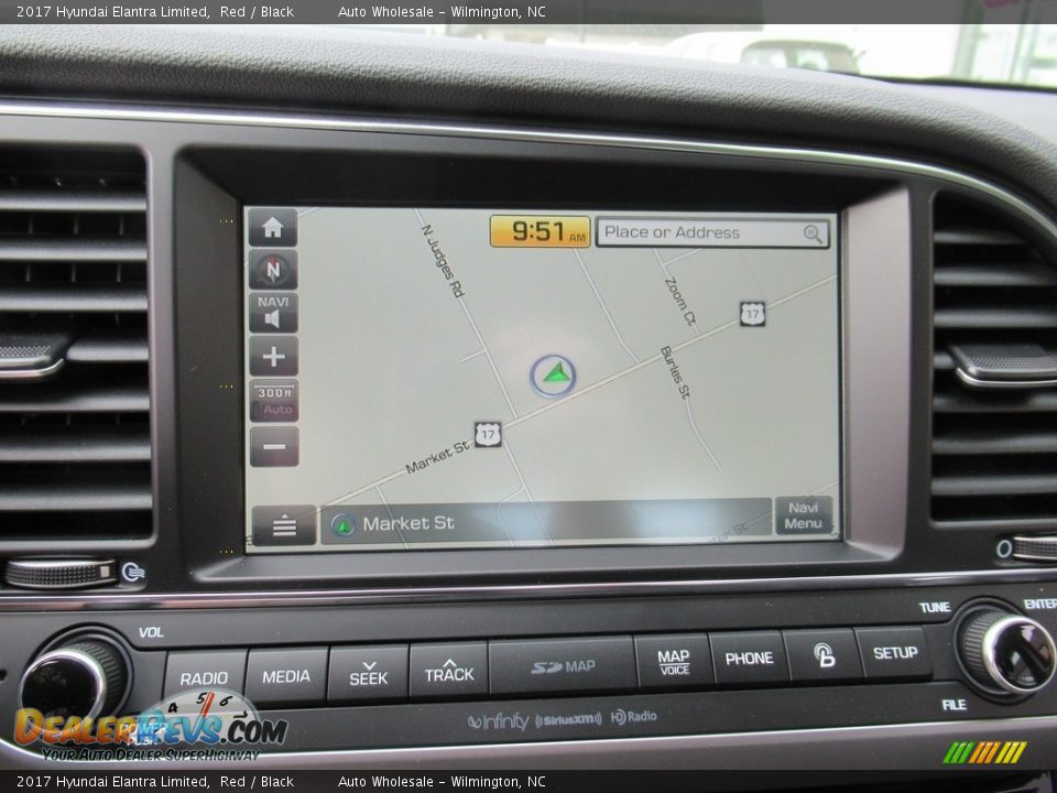 2017 Hyundai Elantra Limited Red / Black Photo #16