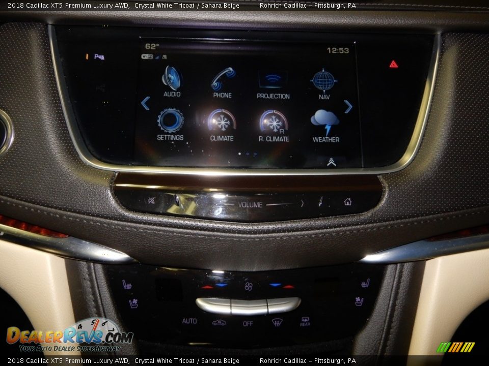 2018 Cadillac XT5 Premium Luxury AWD Crystal White Tricoat / Sahara Beige Photo #18