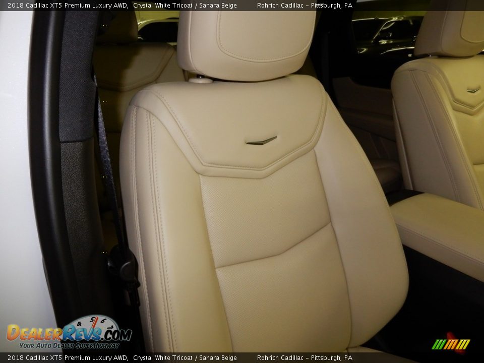 2018 Cadillac XT5 Premium Luxury AWD Crystal White Tricoat / Sahara Beige Photo #19