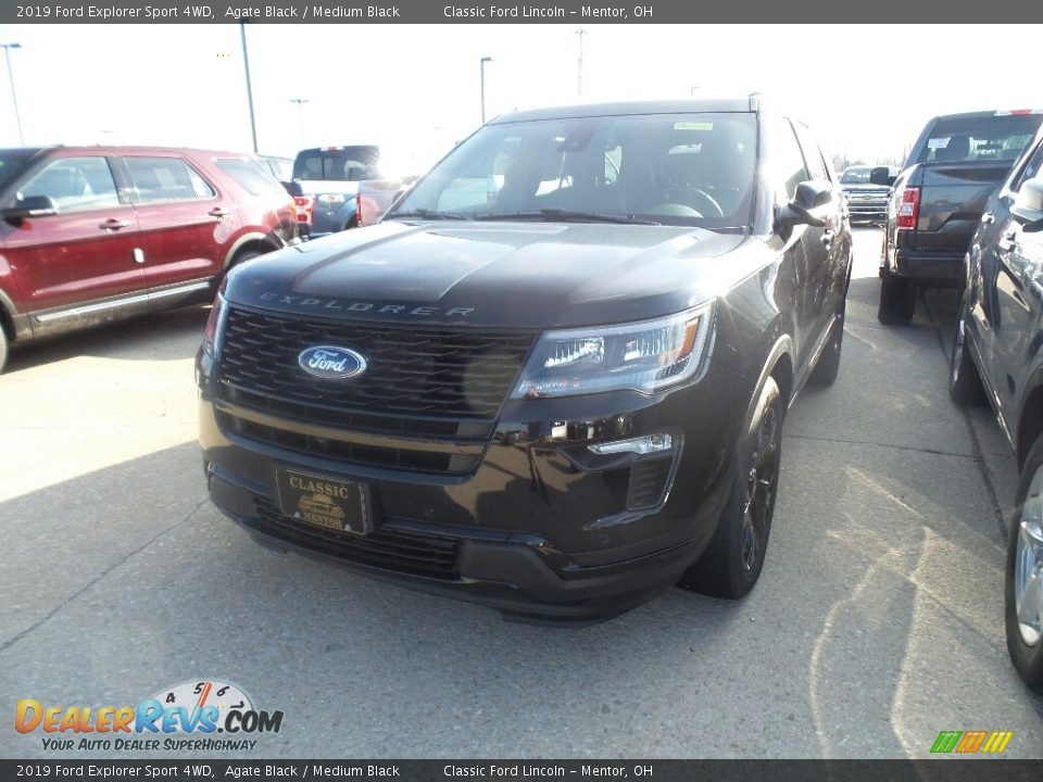 2019 Ford Explorer Sport 4WD Agate Black / Medium Black Photo #1