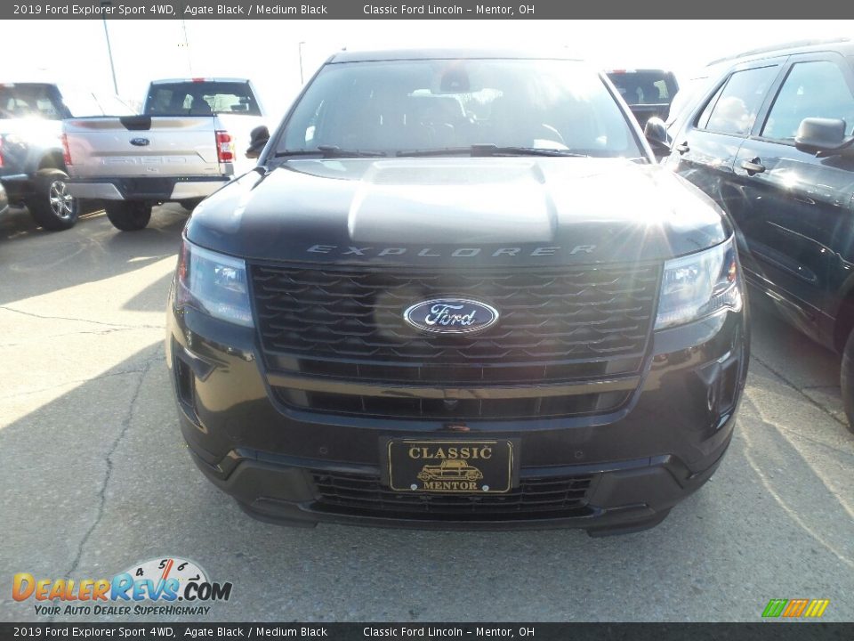 2019 Ford Explorer Sport 4WD Agate Black / Medium Black Photo #2