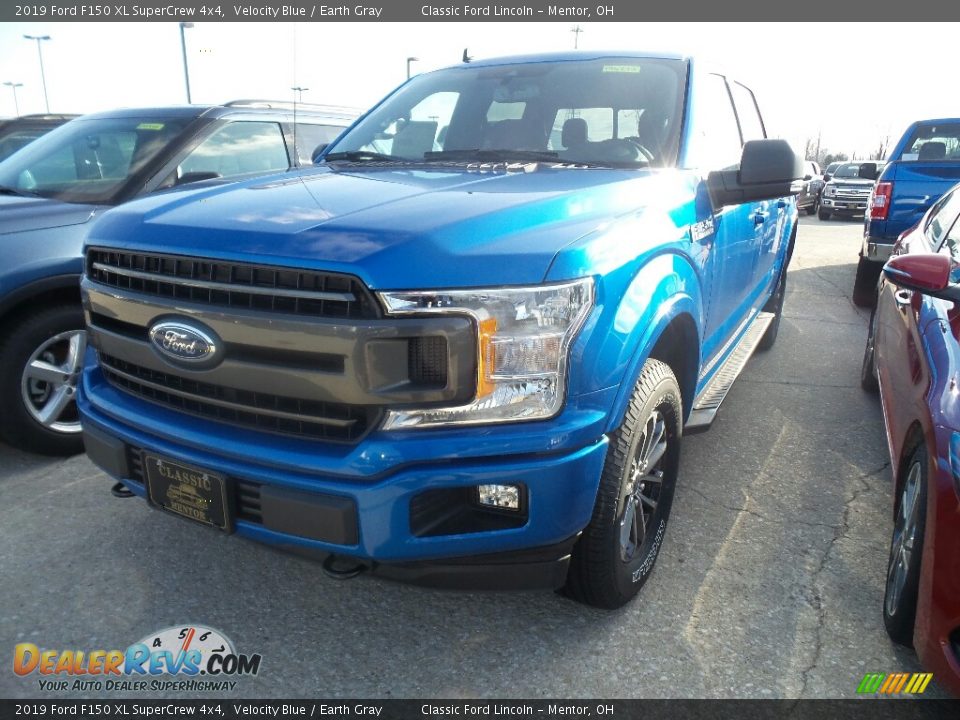 2019 Ford F150 XL SuperCrew 4x4 Velocity Blue / Earth Gray Photo #1