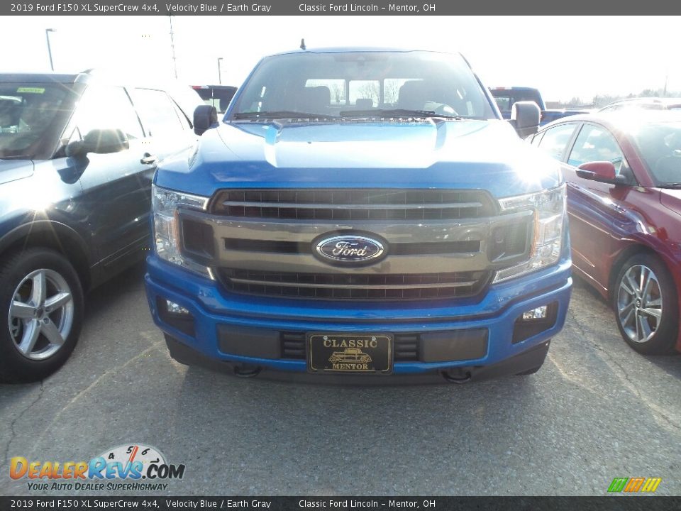 2019 Ford F150 XL SuperCrew 4x4 Velocity Blue / Earth Gray Photo #2