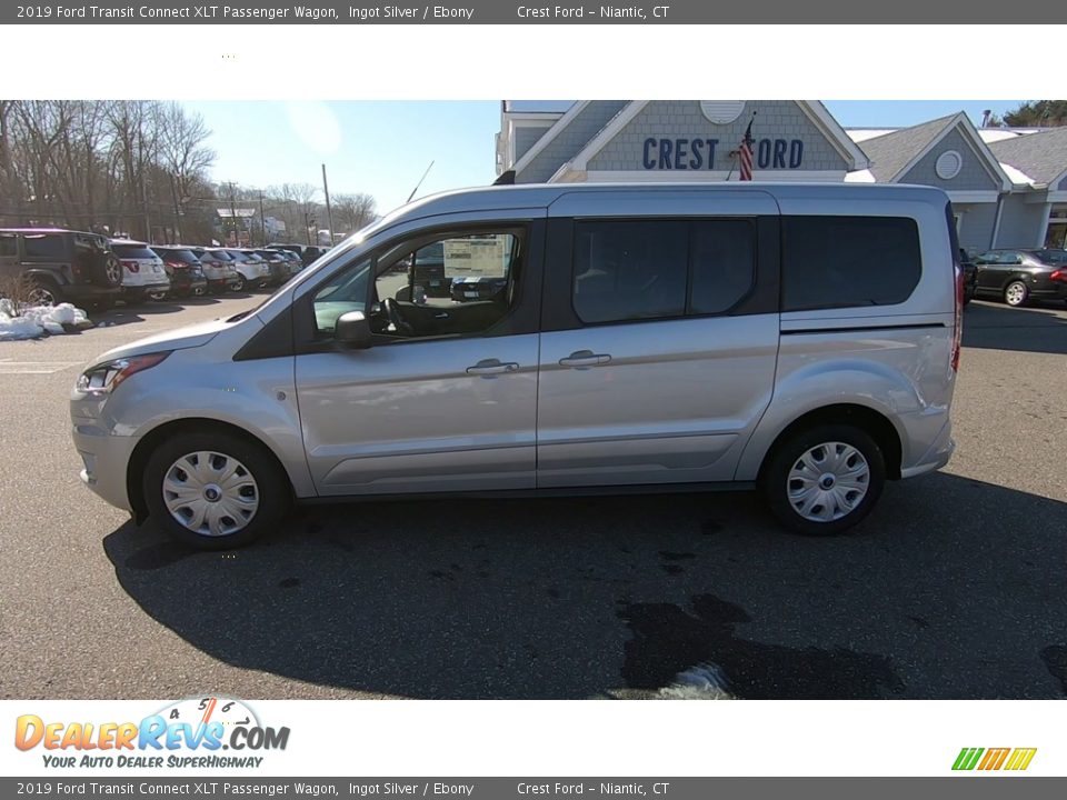 2019 Ford Transit Connect XLT Passenger Wagon Ingot Silver / Ebony Photo #4