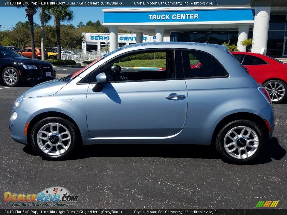 2013 Fiat 500 Pop Luce Blu (Light Blue) / Grigio/Nero (Gray/Black) Photo #2