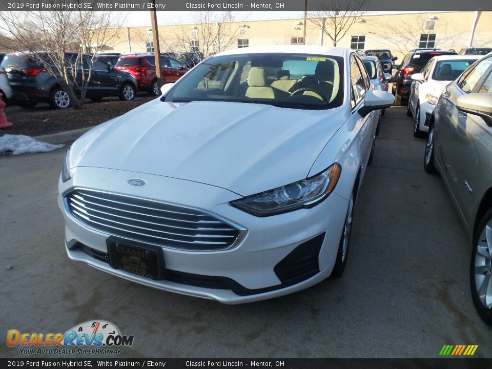 2019 Ford Fusion Hybrid SE White Platinum / Ebony Photo #1