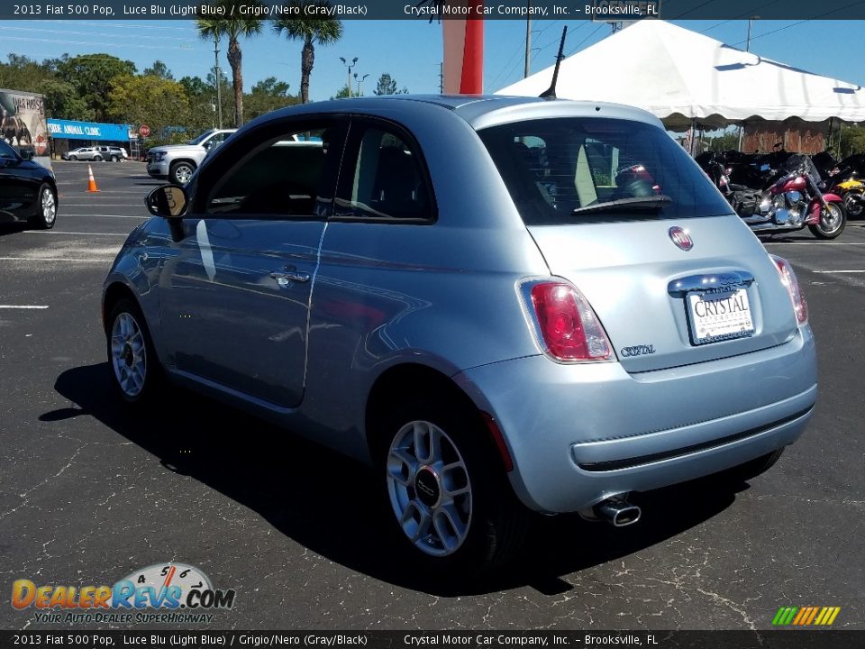 2013 Fiat 500 Pop Luce Blu (Light Blue) / Grigio/Nero (Gray/Black) Photo #3