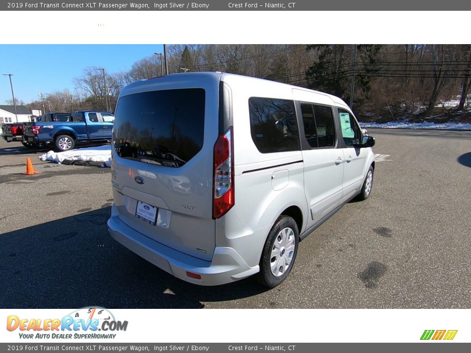 2019 Ford Transit Connect XLT Passenger Wagon Ingot Silver / Ebony Photo #7