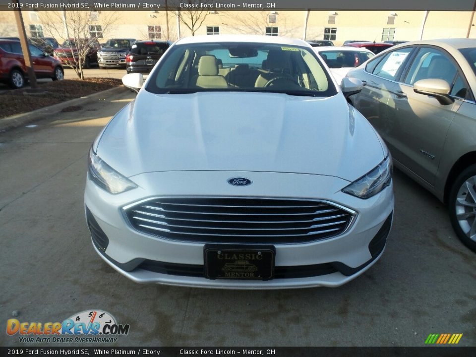 2019 Ford Fusion Hybrid SE White Platinum / Ebony Photo #2