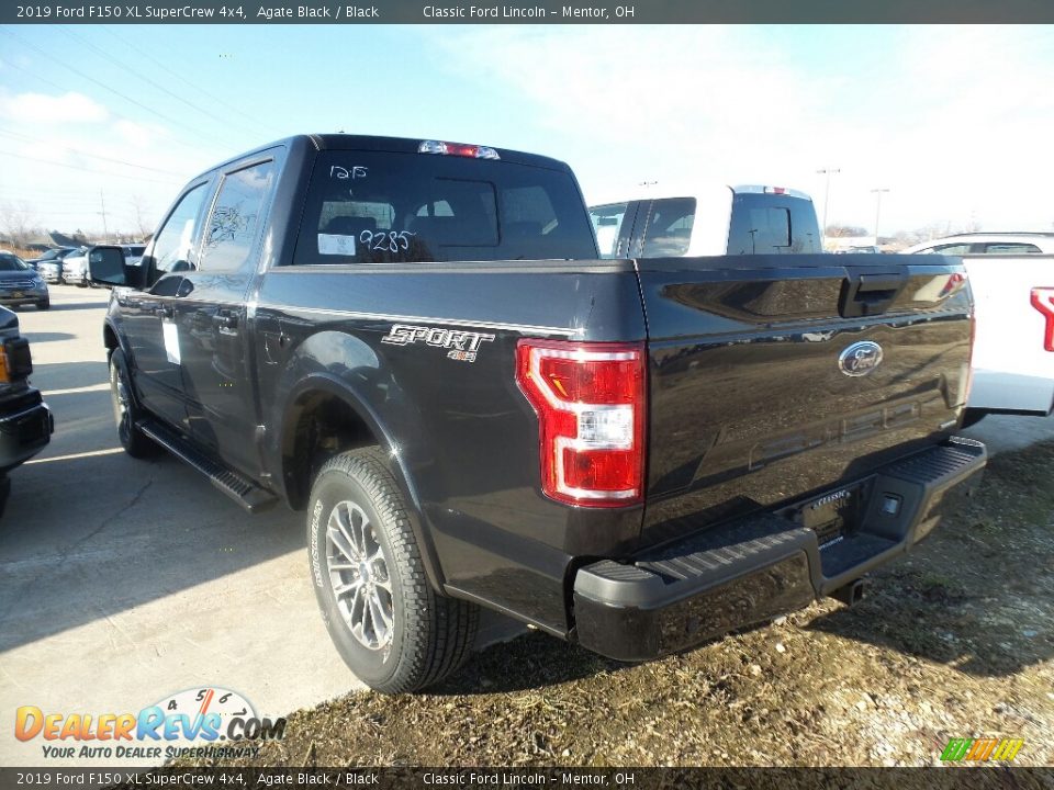 2019 Ford F150 XL SuperCrew 4x4 Agate Black / Black Photo #3