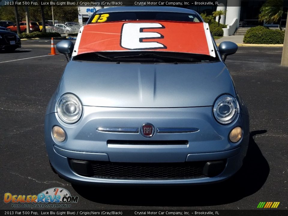 2013 Fiat 500 Pop Luce Blu (Light Blue) / Grigio/Nero (Gray/Black) Photo #8