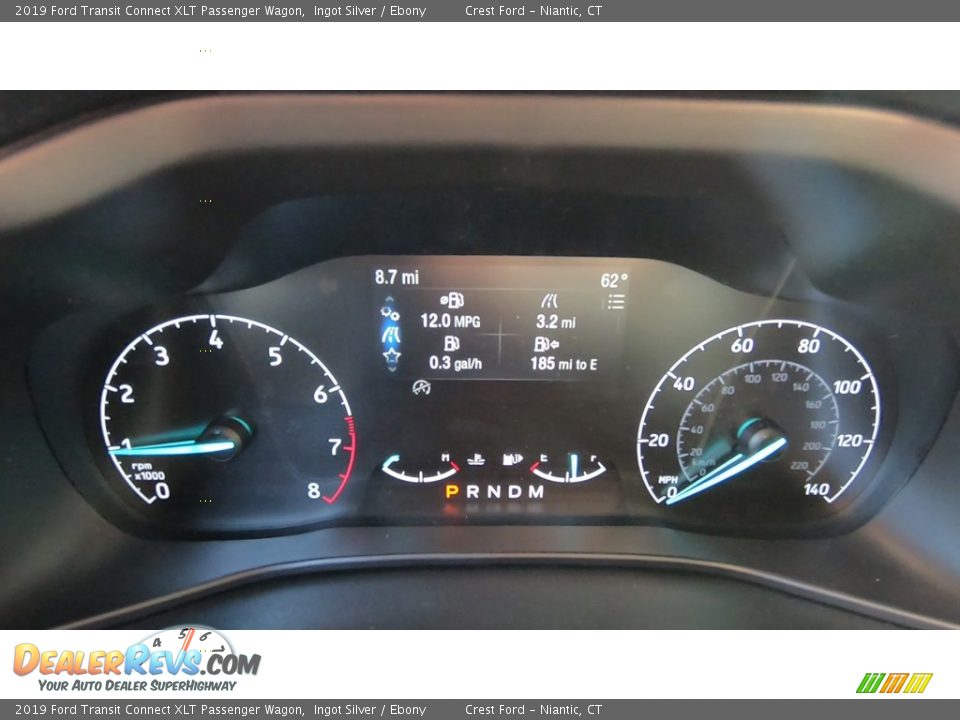 2019 Ford Transit Connect XLT Passenger Wagon Ingot Silver / Ebony Photo #14