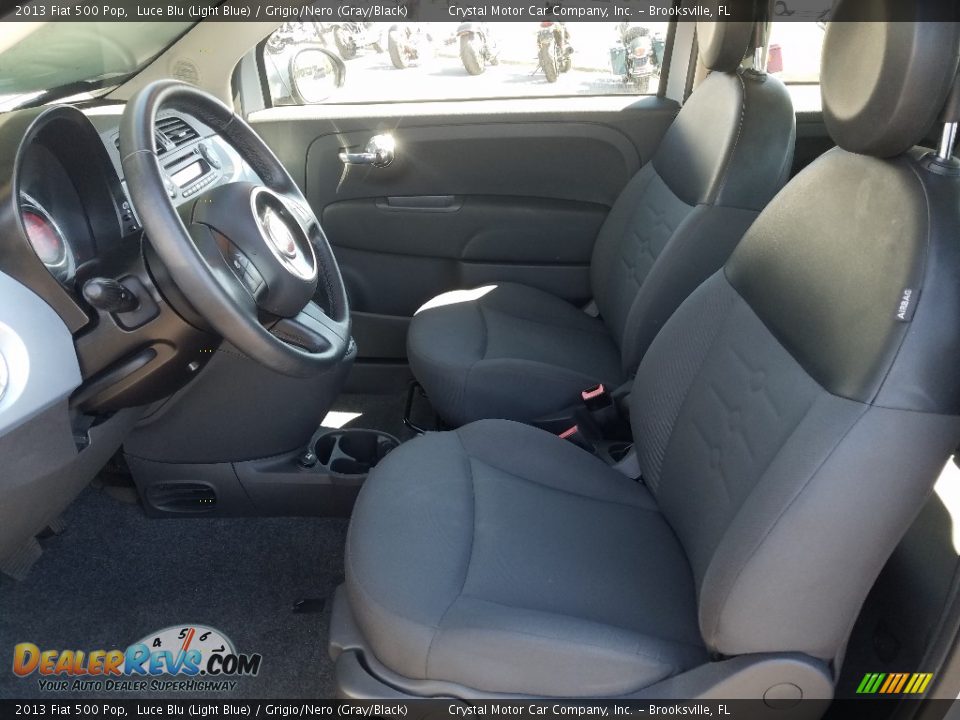 2013 Fiat 500 Pop Luce Blu (Light Blue) / Grigio/Nero (Gray/Black) Photo #9