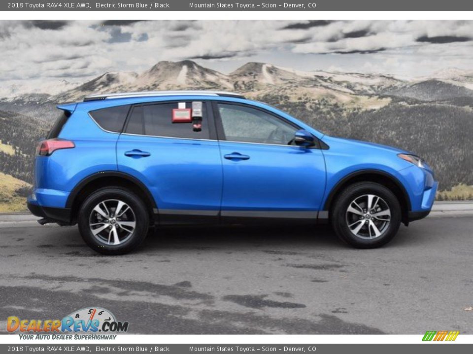 2018 Toyota RAV4 XLE AWD Electric Storm Blue / Black Photo #2