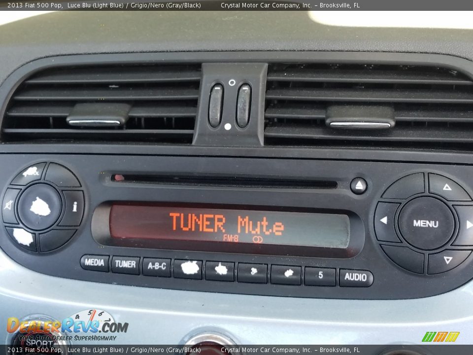 2013 Fiat 500 Pop Luce Blu (Light Blue) / Grigio/Nero (Gray/Black) Photo #14