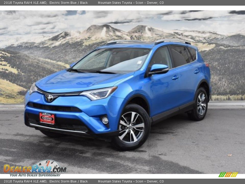 2018 Toyota RAV4 XLE AWD Electric Storm Blue / Black Photo #5