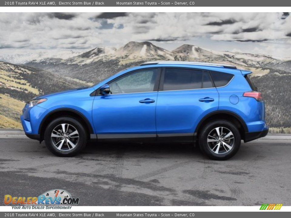 2018 Toyota RAV4 XLE AWD Electric Storm Blue / Black Photo #6