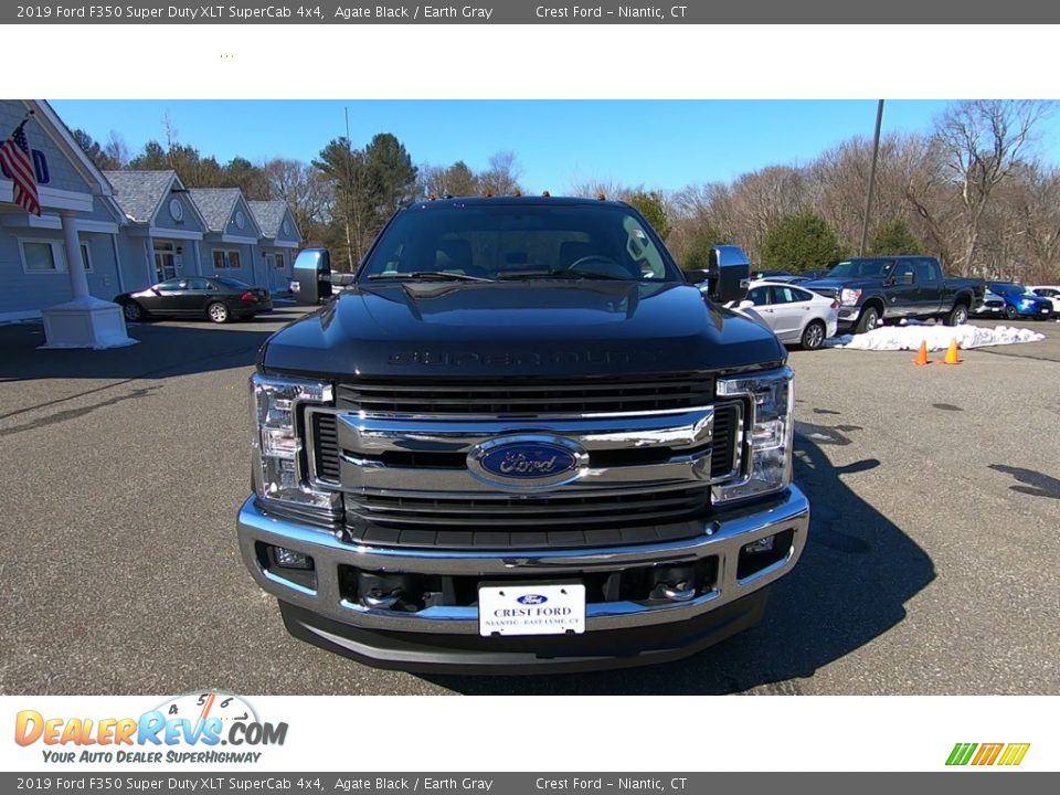 2019 Ford F350 Super Duty XLT SuperCab 4x4 Agate Black / Earth Gray Photo #2