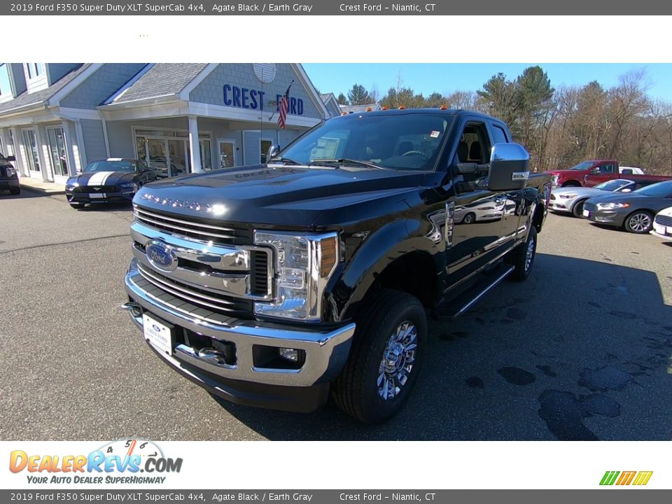 2019 Ford F350 Super Duty XLT SuperCab 4x4 Agate Black / Earth Gray Photo #3
