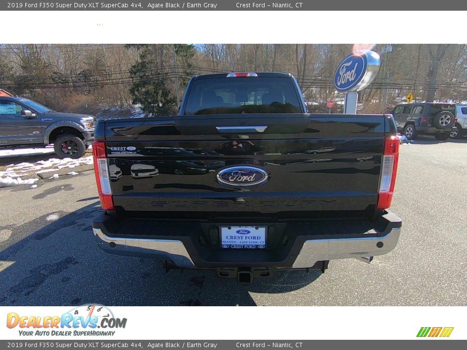 2019 Ford F350 Super Duty XLT SuperCab 4x4 Agate Black / Earth Gray Photo #6
