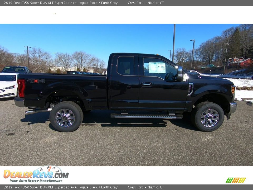 2019 Ford F350 Super Duty XLT SuperCab 4x4 Agate Black / Earth Gray Photo #8