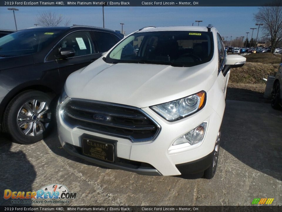 2019 Ford EcoSport Titanium 4WD White Platinum Metallic / Ebony Black Photo #1