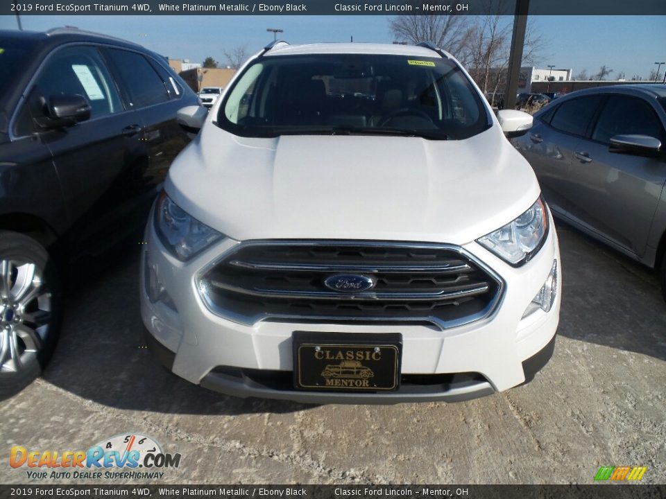2019 Ford EcoSport Titanium 4WD White Platinum Metallic / Ebony Black Photo #2