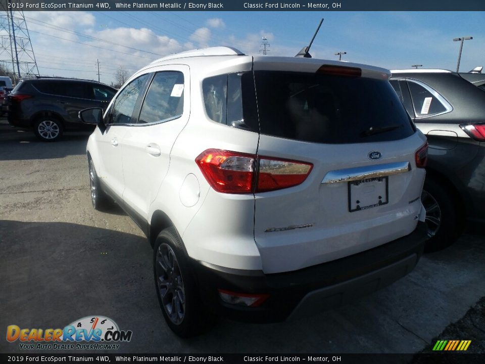2019 Ford EcoSport Titanium 4WD White Platinum Metallic / Ebony Black Photo #3