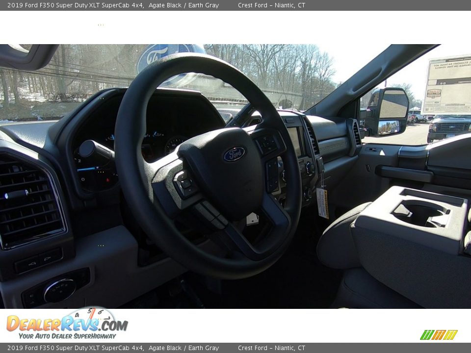 2019 Ford F350 Super Duty XLT SuperCab 4x4 Agate Black / Earth Gray Photo #10