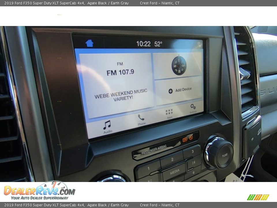 2019 Ford F350 Super Duty XLT SuperCab 4x4 Agate Black / Earth Gray Photo #14